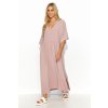 Oversize šaty se zavazováním vzadu  M835 (Barva Růžová, Velikost ONE SIZE)