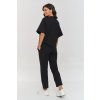 Tepláková souprava s volnou halenkou a kalhotami  M865 (Barva Černá, Velikost S)