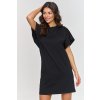 BASIC šaty s krátkým rukávem  M875 (Barva Černá, Velikost S/M)