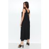 Dlouhé šaty bez rukávů NU384 (Barva Černá, Velikost S/M)