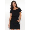 Šaty s elastickým pasem NU442 NUMINOU (Barva Černá, Velikost S/M)