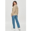 Dámský kabelový pletený svetr S156 MAKADAMIA (Barva Béžová, Velikost ONE SIZE)