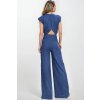 Overal z rayonu s palazzo nohavicemi  KM42 (Barva Modrá, Velikost S)