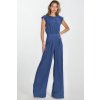 Overal z rayonu s palazzo nohavicemi  KM42 (Barva Modrá, Velikost S)