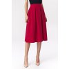 Rozevlátá midi sukně SP74 (Barva Červená, Velikost XS)