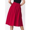 Rozevlátá midi sukně SP74 (Barva Červená, Velikost XS)