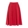 Rozevlátá midi sukně SP74 (Barva Červená, Velikost XS)