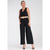 Overal bez rukávů s pleteným páskem M1193 (Barva Černá, Velikost S/M)