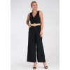Overal bez rukávů s pleteným páskem M1193 (Barva Černá, Velikost S/M)