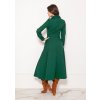 Dlouhé košilové šaty s druky SUK190 (Velikost S, Barva Zelená)
