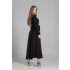 Maxi šaty na knoflíky s límečkem SUK204 (Velikost XS/S, Barva (varianta) Černá)