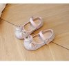 Dívčí sandály s mašlí a flitry (Barva Růžová, Velikost 21)