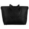Prostorná shopper taška z ekokůže s odnímatelným popruhem