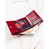 Malá dámská peněženka z pravé kůže s RFID systémem (Barva Červená)