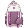 Měkký školní batoh s nastavitelnými popruhy (Barva bílá || fialová)