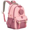 polyesterový školní batoh s nastavitelnými popruhy (Barva Růžová)