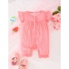 Letní bavlněný overal pro miminka (Barva (varianta) Růžová, Velikost 3-6M)