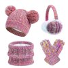 Zimní set pro děti – čepice, šála a rukavice s oušky (Barva (varianta) for Purple)