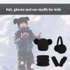 Zimní set pro děti – čepice, šála a rukavice s oušky (Barva (varianta) for Purple)