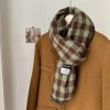 Hřejivý dámský šátek – kostkovaný vzor, silnější provedení (Barva (varianta) Christmas grid)
