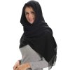 Dámský zimní šátek – jemný materiál, střapce, pashmina styl (Barva (varianta) 8)