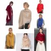 Dámský zimní šátek – jemný materiál, střapce, pashmina styl (Barva (varianta) 8)