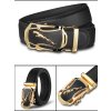 Pánský opasek s automatickou přezkou – ležérní styl (Barva (varianta) T single buckle-parallel bars Black)