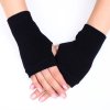 Zimní bezprstové rukavice – unisex, pletené, emo styl (Barva (varianta) Černá, Velikost rukavic ONE SIZE)