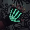 Unisex svítící rukavice – halloween styl, kostra, bez prstů (Barva (varianta) Černá)