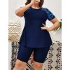 Dvoudílné plavky plus size – sportovní a elegantní (Barva Černá, Velikost XL)