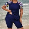 Dvoudílné plavky plus size – sportovní a elegantní (Barva Černá, Velikost XL)