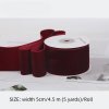 Sametová stuha – vínová, pro DIY balení dárků a dekorace (Barva (varianta) 1.6cm wine red single-sided flocking belt 4.5 m/Roll)