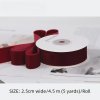 Sametová stuha – vínová, pro DIY balení dárků a dekorace (Barva (varianta) 1.6cm wine red single-sided flocking belt 4.5 m/Roll)