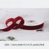 Sametová stuha – vínová, pro DIY balení dárků a dekorace (Barva (varianta) 1.6cm wine red single-sided flocking belt 4.5 m/Roll)
