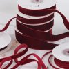 Sametová stuha – vínová, pro DIY balení dárků a dekorace (Barva (varianta) 1.6cm wine red single-sided flocking belt 4.5 m/Roll)