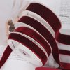 Sametová stuha – vínová, pro DIY balení dárků a dekorace (Barva (varianta) 1.6cm wine red single-sided flocking belt 4.5 m/Roll)