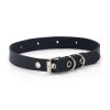 Kožený punk náramek a náhrdelník – unisex doplněk (Barva (varianta) Černá)