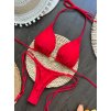 Dámské bikiny s trojúhelníkovým střihem – sexy plavky (Barva (varianta) RT019, Velikost L)