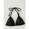 Dámské trojúhelníkové bikiny se šňůrkami a tanga střihem (Barva Černá, Velikost M)