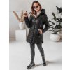 Prošívaná dámská zimní bunda s kapucí TY5089 (Velikost S, Barva Černá)