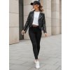 Dámské kalhoty skinny jeans  UY2746 (Velikost 34, Barva Černá)
