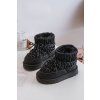 Dětské Zimní Boty S Hřejivým Kožíškem  Nastira (Velikost 30, Barva Černá)