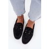 Dámské semišové mokasíny Big Star RR274948 (Velikost 38, Barva Černá)