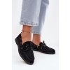 Dámské semišové mokasíny Big Star RR274948 (Velikost 38, Barva Černá)