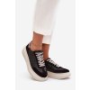 Kožené dámské tenisky na platformě Panterka Zazoo N1263 (Velikost 38, Barva Černá)