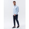 Pánská košile s dlouhým rukávem - K609 (Velikost L, Barva Světle modrá)