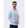 Pánská košile s dlouhým rukávem - K609 (Velikost L, Barva Světle modrá)