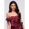 Večerní šaty LA-OM-DLR144 (Velikost XS, Barva Bordová)