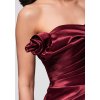 Večerní šaty LA-OM-DLR144 (Velikost XS, Barva Bordová)