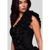 Večerní šaty LA-OM-DLR240 (Velikost XS, Barva Černá)